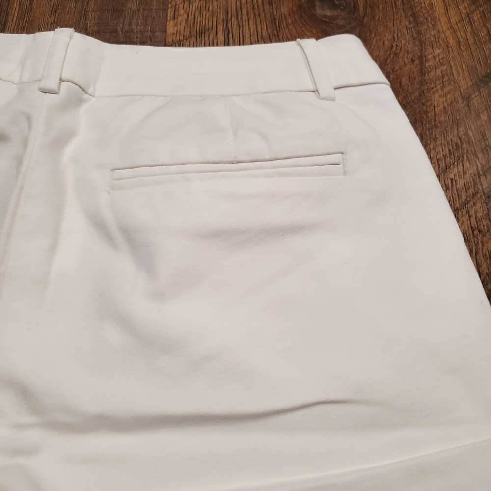 Willi Smith White Cotton Bermudas Shorts Classic Casual Preppy Vacation Bride 4 - Picture 7 of 7